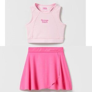Zara Pink Tank Top + Skort Set 6T